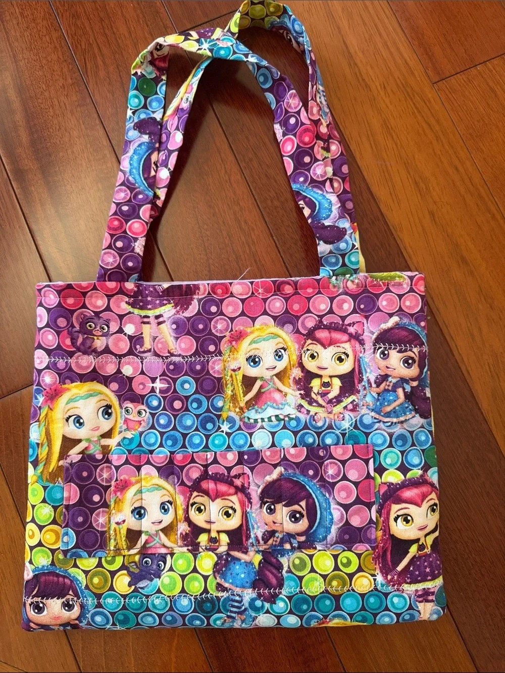 Colorful Rainbow Cartoon Character Tote Bag